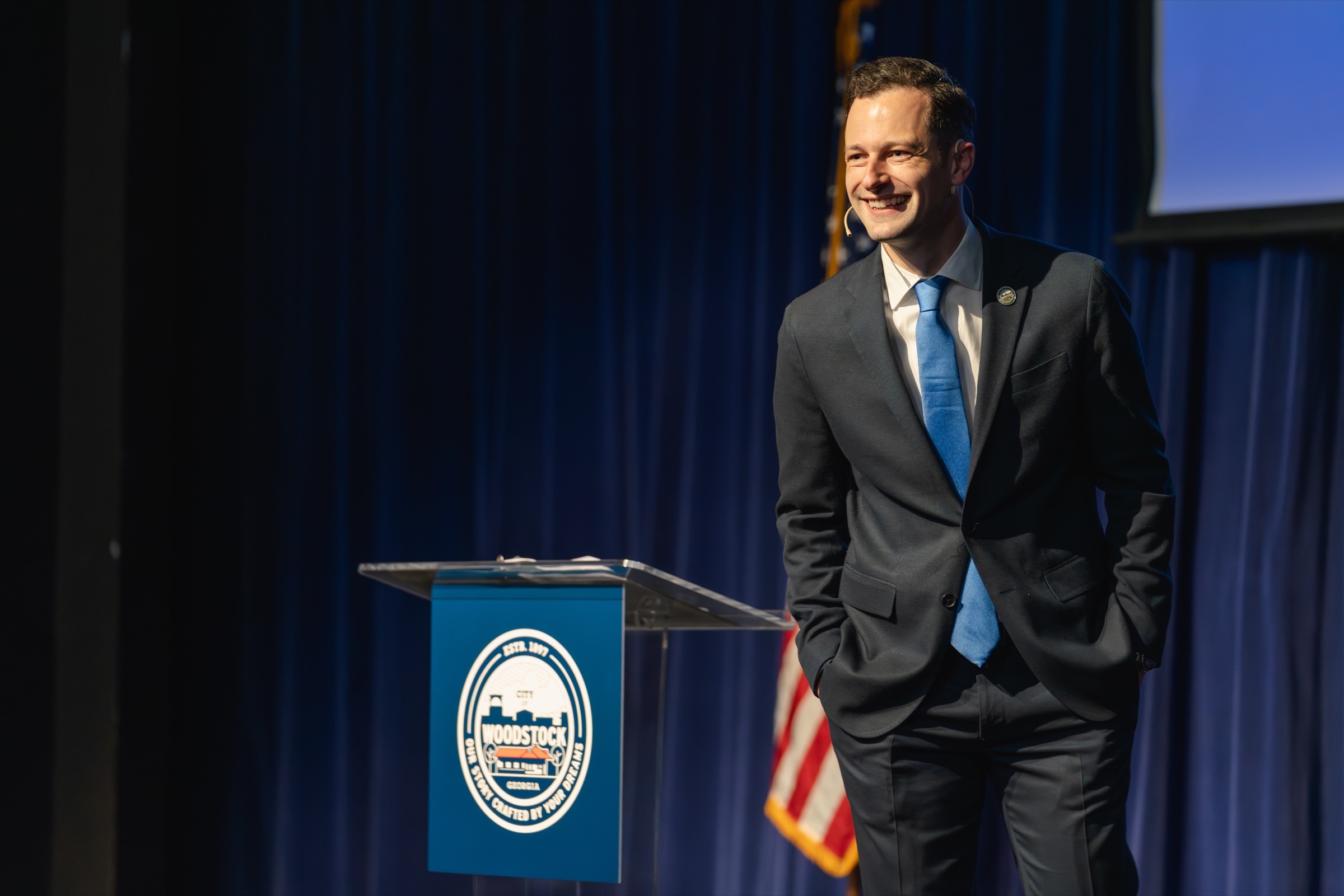 Mayor Michael Caldwell delivering the State of the City address
